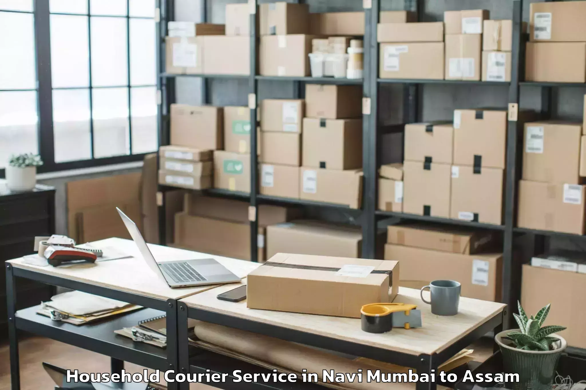 Hassle-Free Navi Mumbai to Barpathar Household Courier